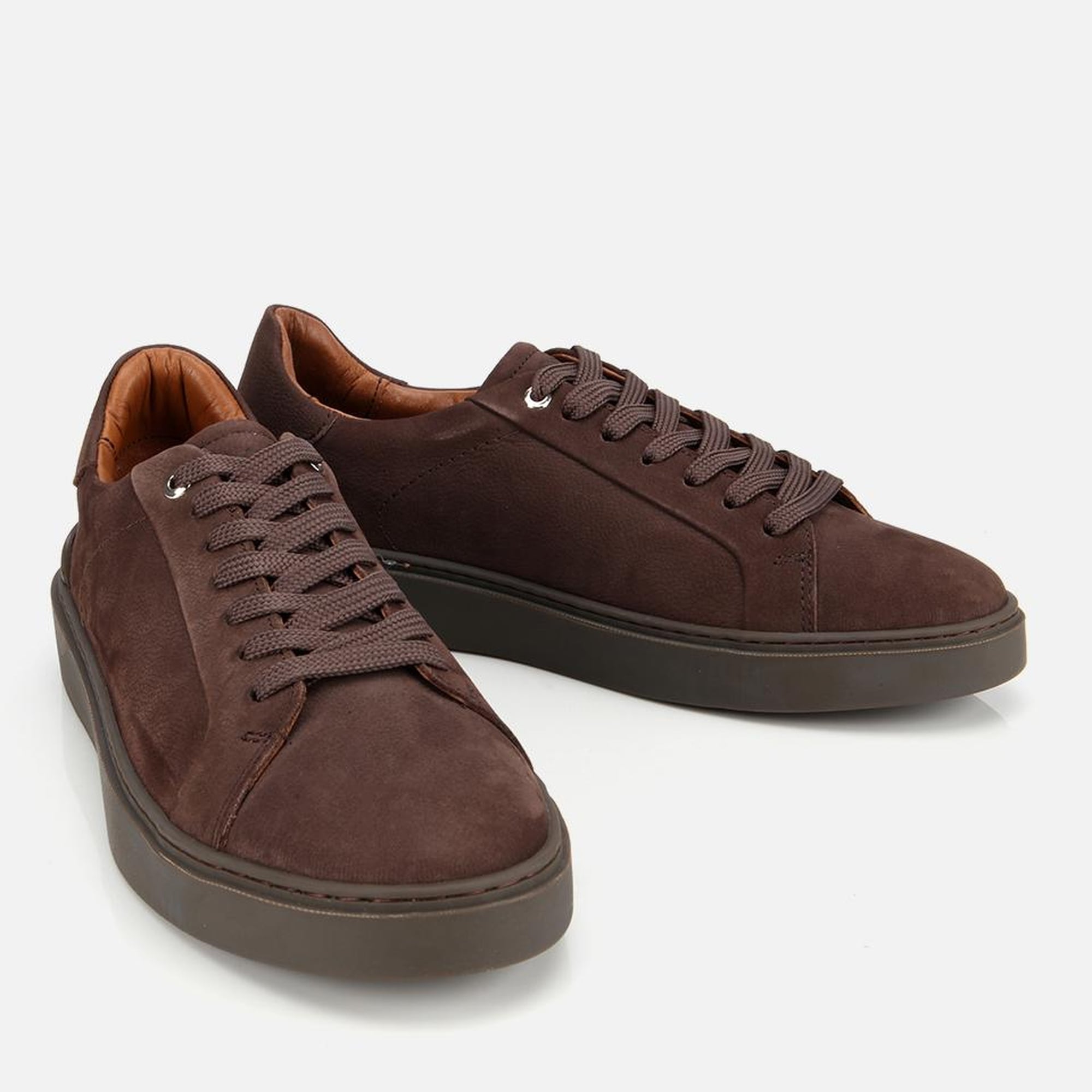 Erkek Nubuk Deri Kahverengi Günlük Ayakkabı