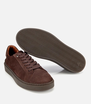  Erkek Nubuk Deri Kahverengi Günlük Ayakkabı