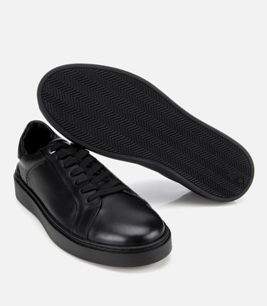  Erkek Deri Siyah Günlük Ayakkabı