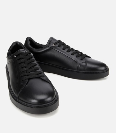  Erkek Deri Siyah Günlük Ayakkabı