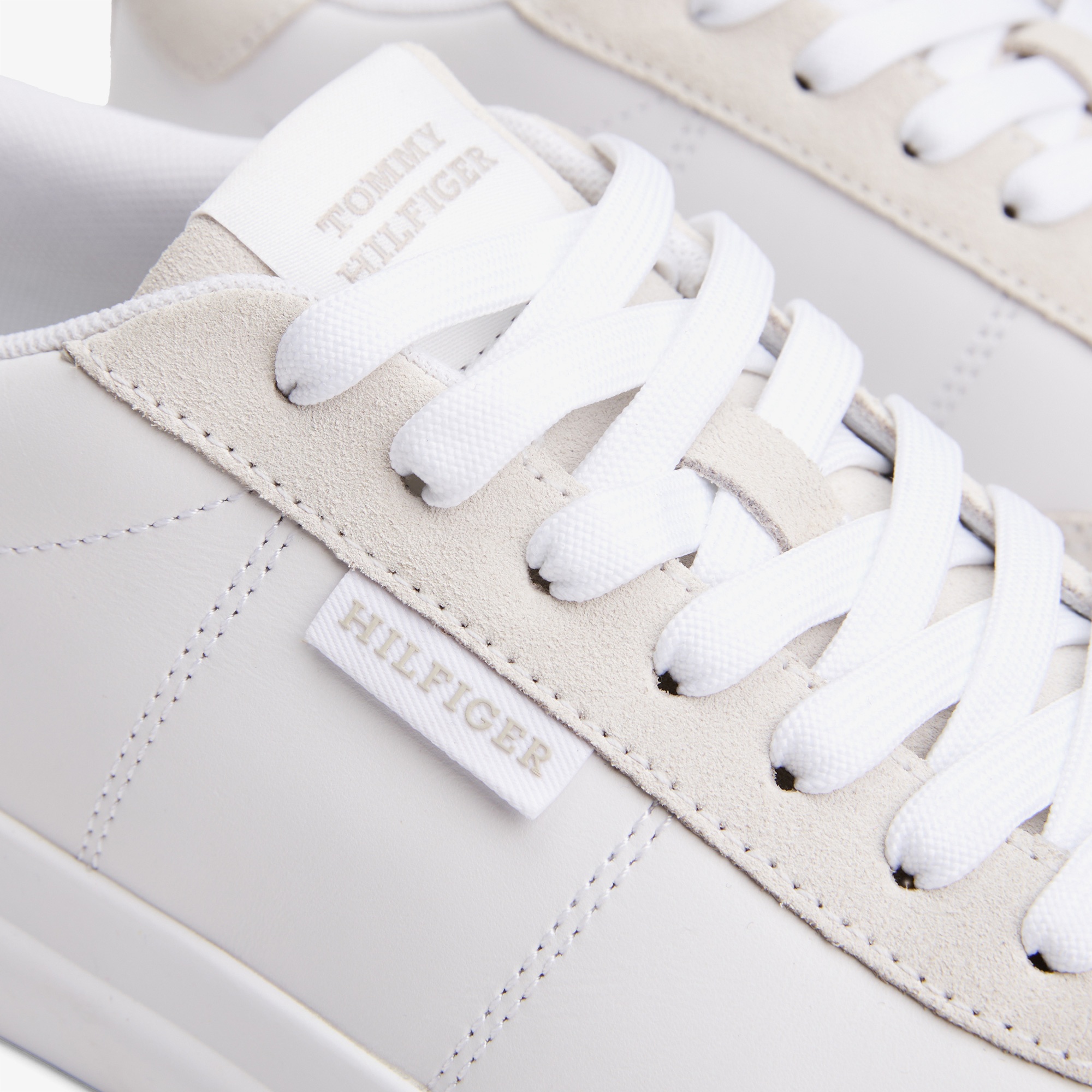 Tommy Hilfiger Cupset Leather Summer Erkek Beyaz Sneaker