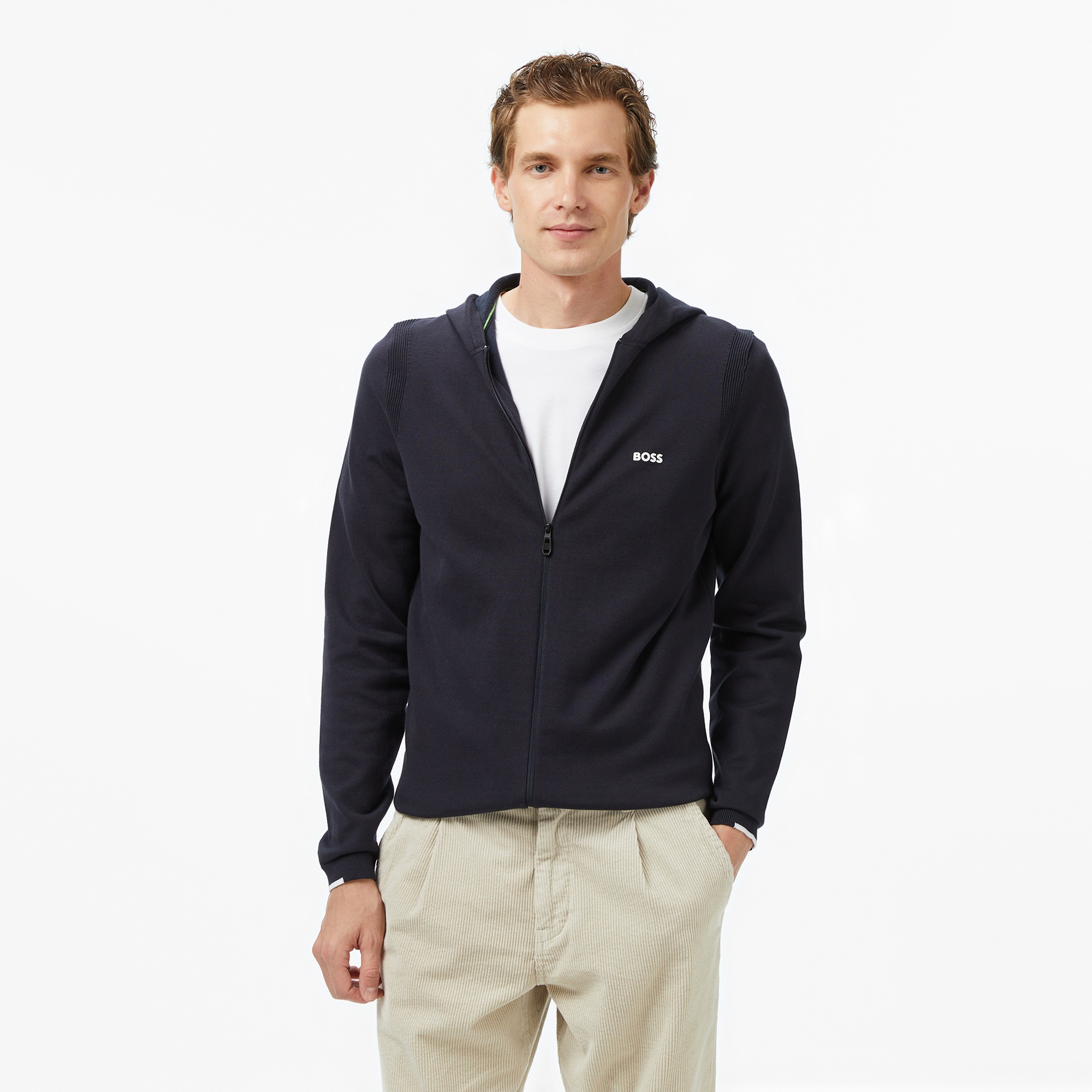 Boss Erkek Lacivert Hoodie