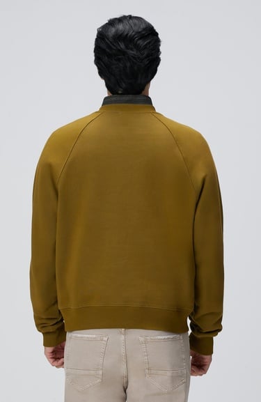  Network Erkek Yağ Yeşili Nakış Detaylı Sweatshirt