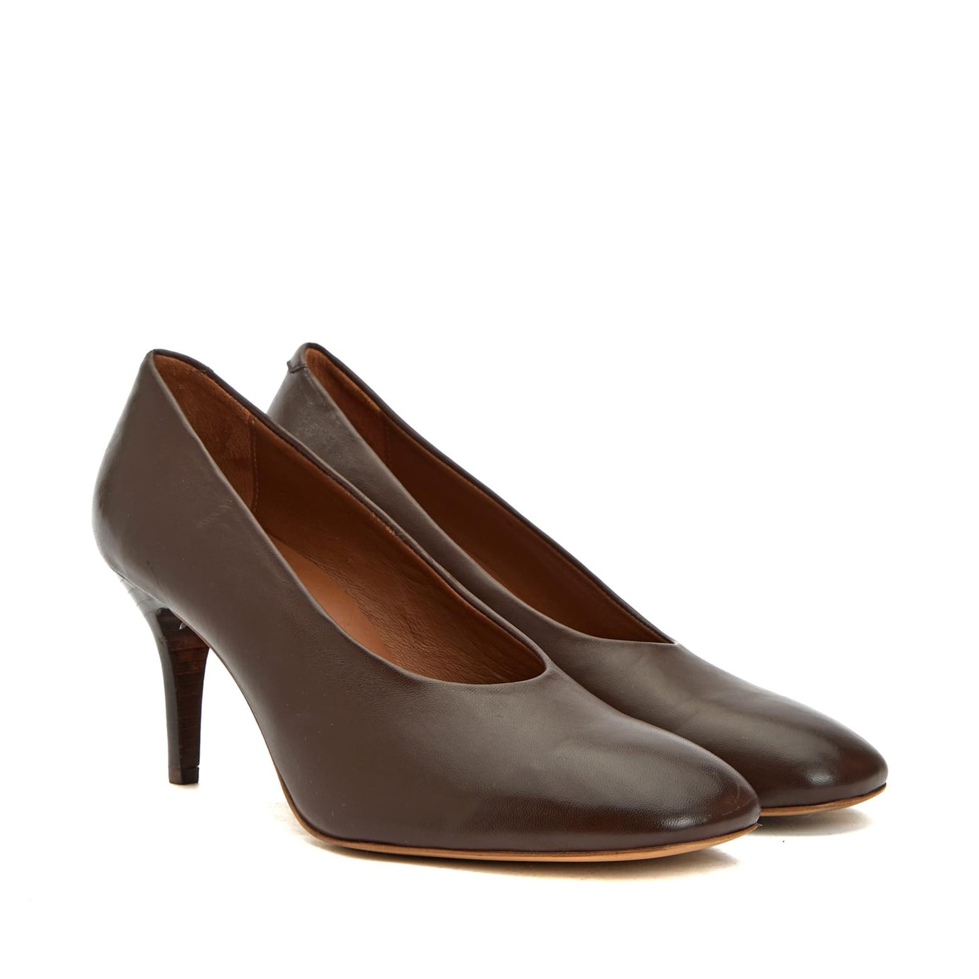 Network Kadın Beyaz Deri Topuklu Ayakkabı