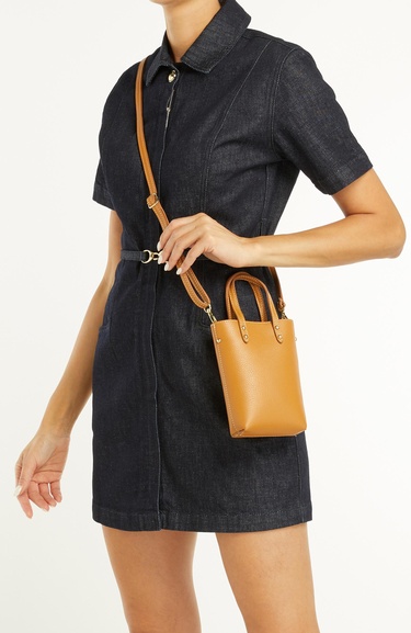  George Hogg Kadın Taba Desenli Deri Postacı Çantası