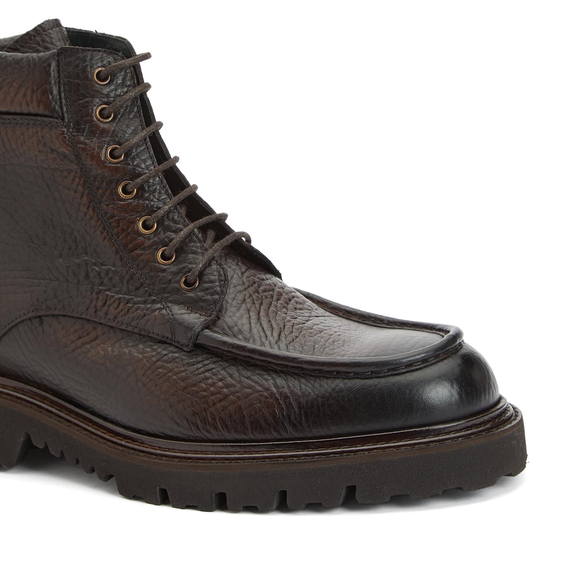 George Hogg Erkek Kahverengi Baskılı Deri Bot