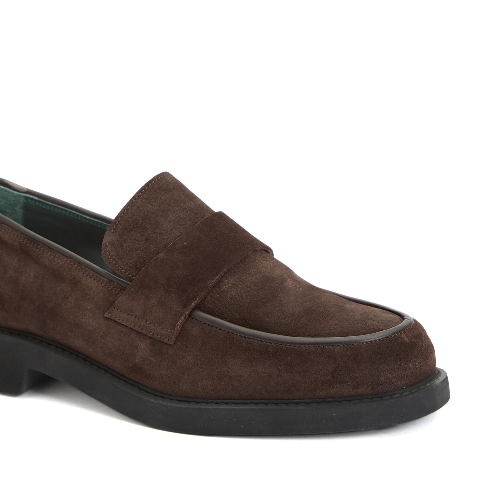 George Hogg Erkek Kahverengi Deri Loafer