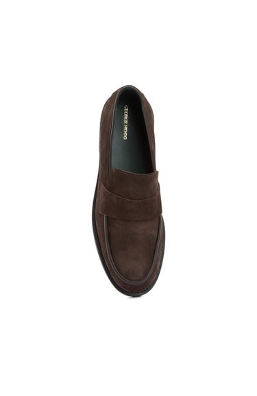 George Hogg Erkek Kahverengi Deri Loafer
