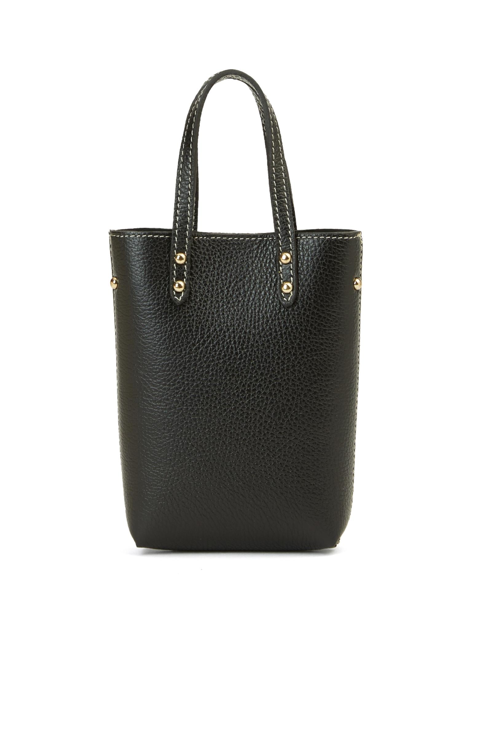  George Hogg Kadın Siyah Desenli Deri Postacı Çantası