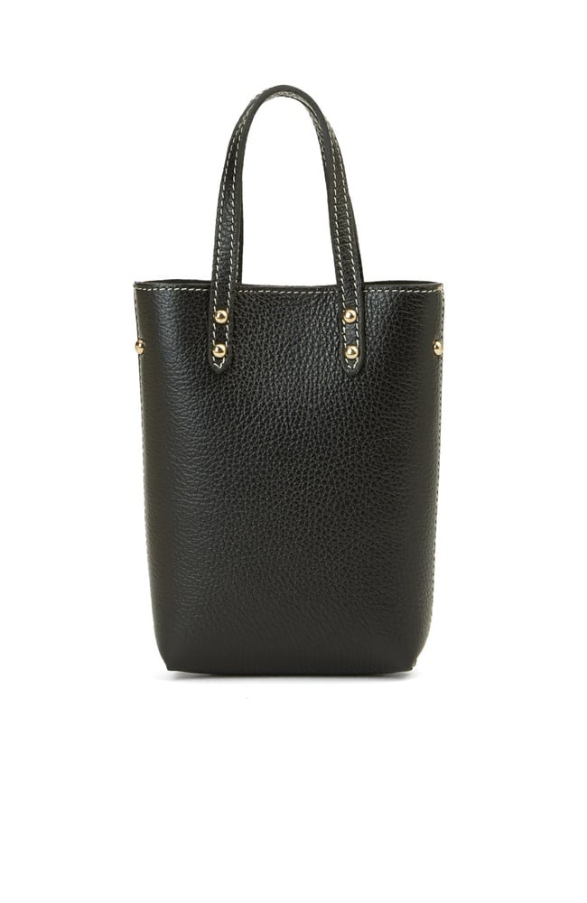  George Hogg Kadın Siyah Desenli Deri Postacı Çantası