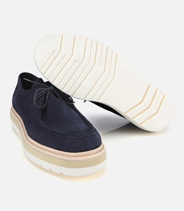  Erkek Süet Deri Lacivert Hafif Tabanlı Günlük Ayakkabı