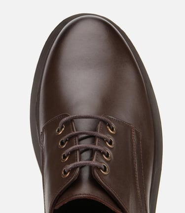  Erkek Deri Kahverengi Bağcıklı Günlük Ayakkabı