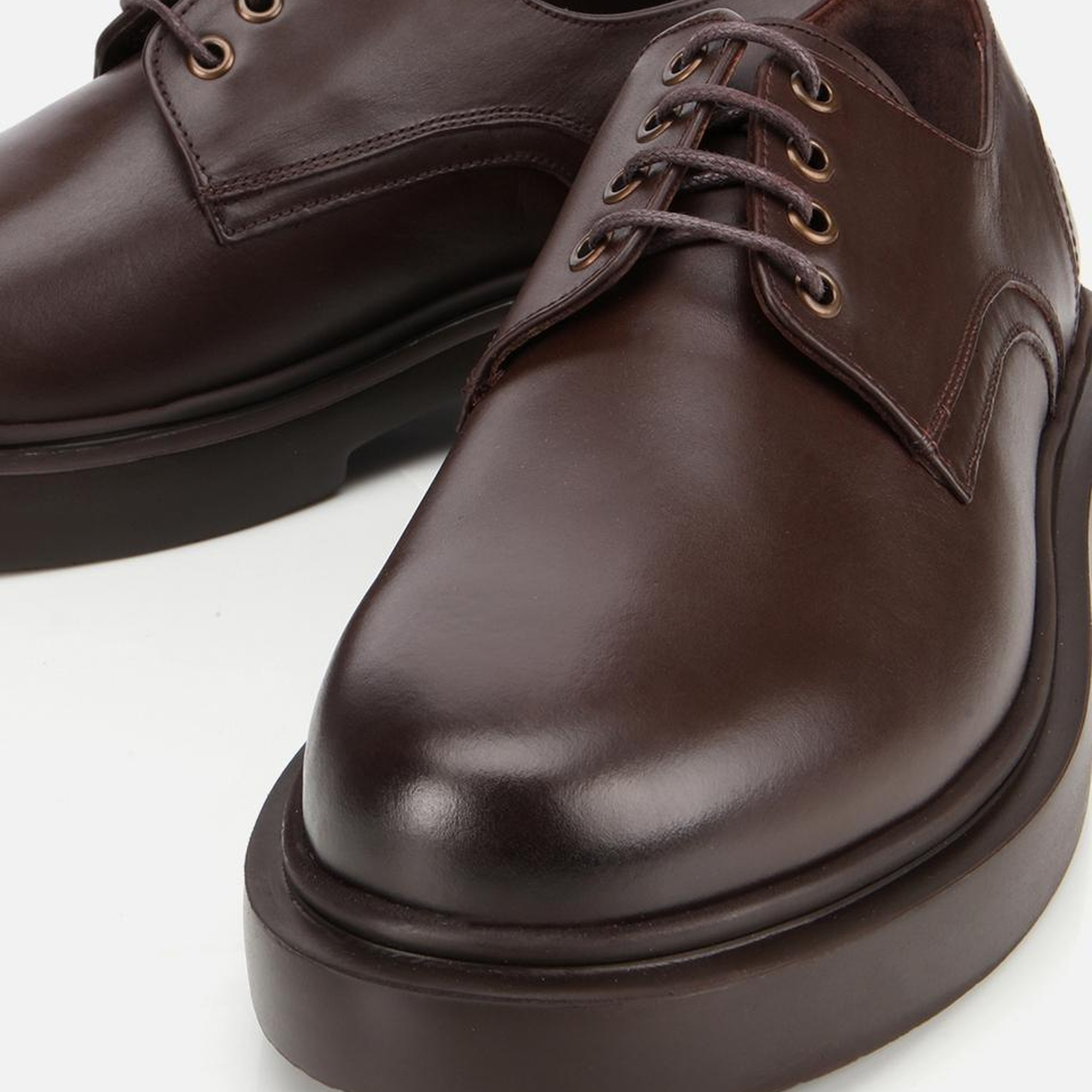 Erkek Deri Kahverengi Bağcıklı Günlük Ayakkabı