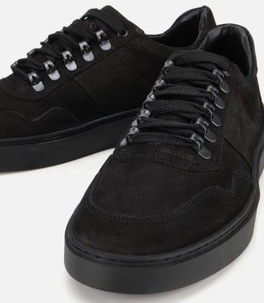  Erkek Nubuk Deri Siyah Günlük Ayakkabı