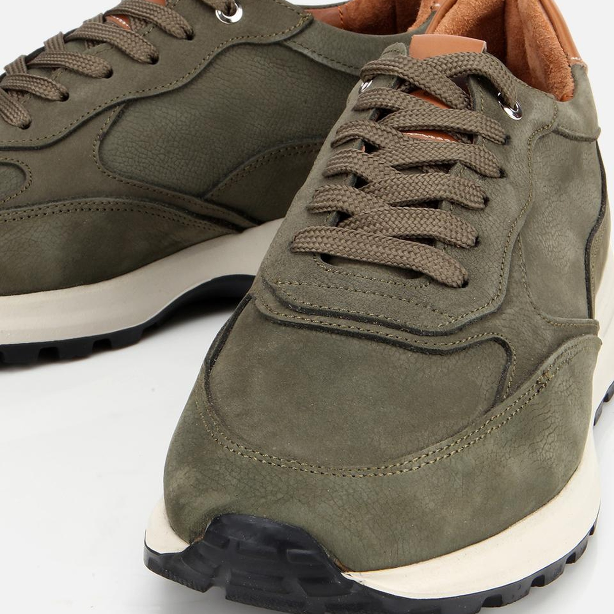 Erkek Deri Haki Spor Ayakkabı