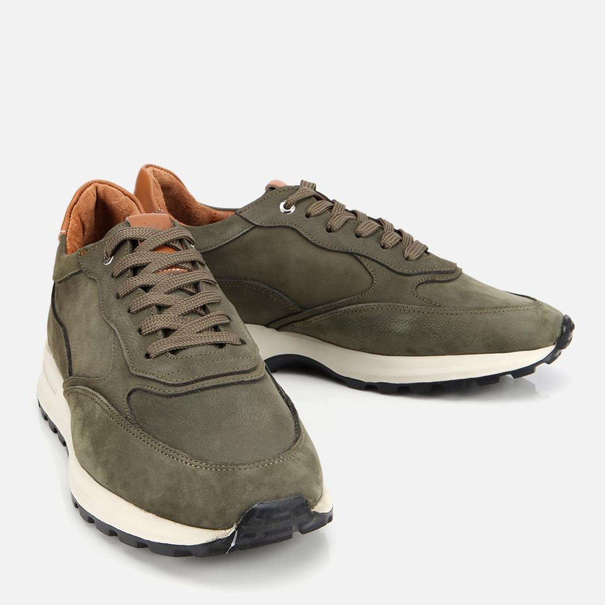 Erkek Deri Haki Spor Ayakkabı