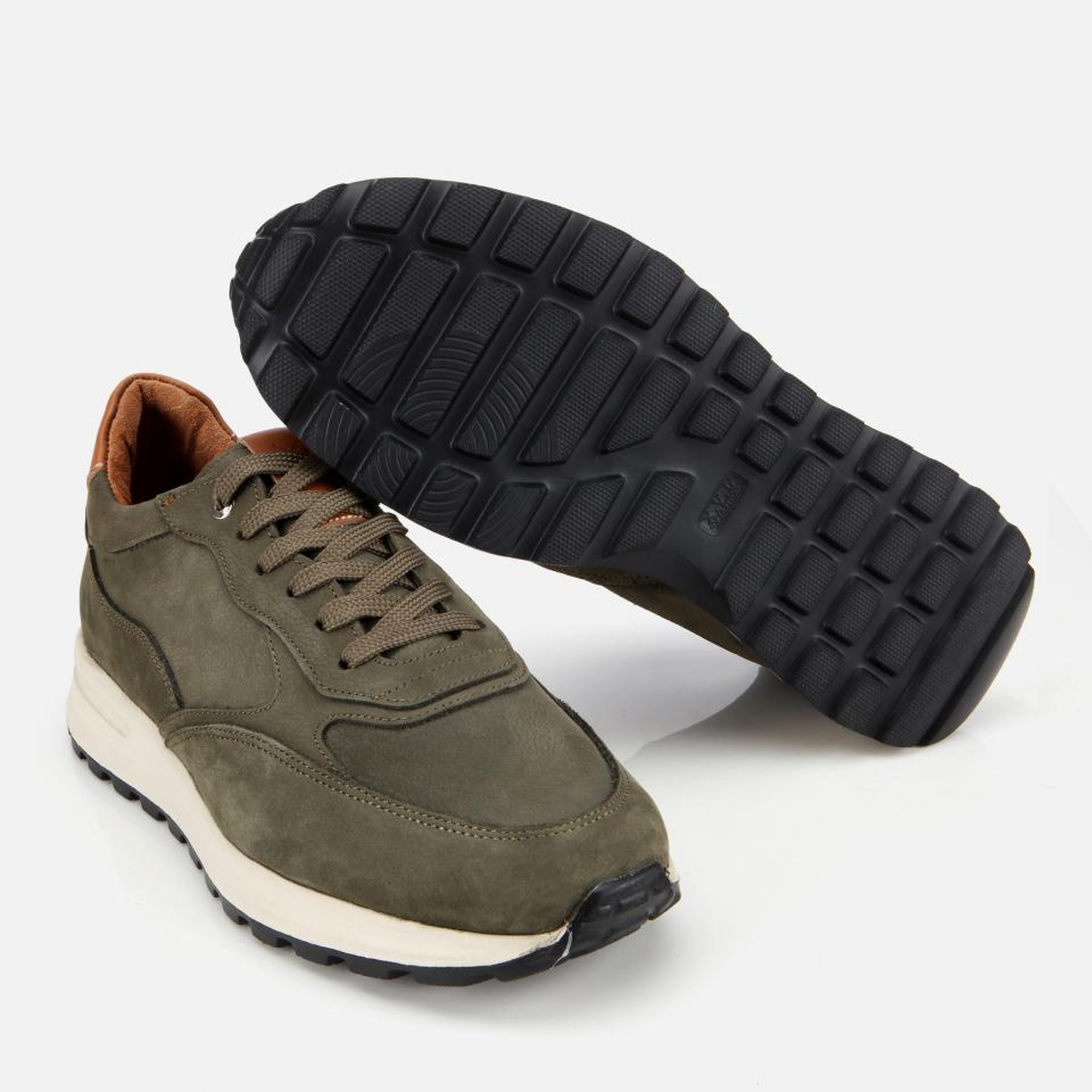 Erkek Deri Haki Spor Ayakkabı