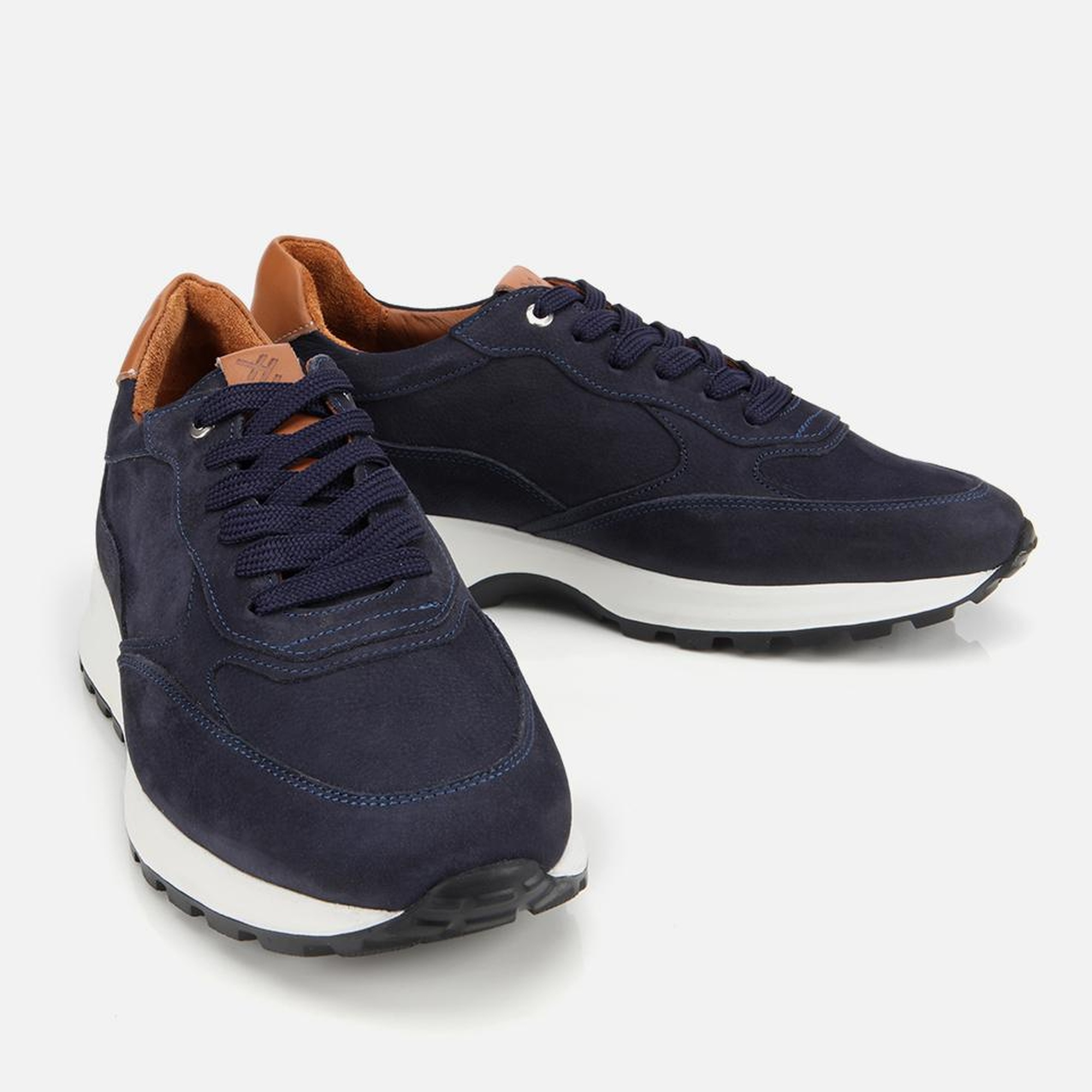 Erkek Deri Lacivert Spor Ayakkabı