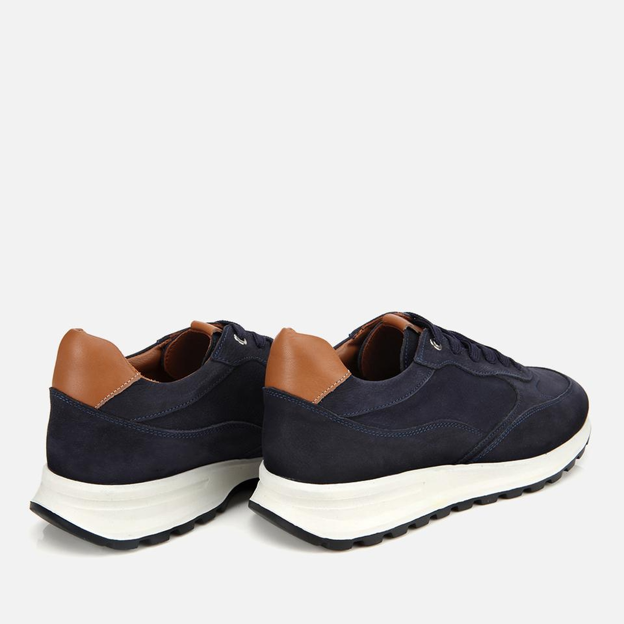 Erkek Deri Lacivert Spor Ayakkabı