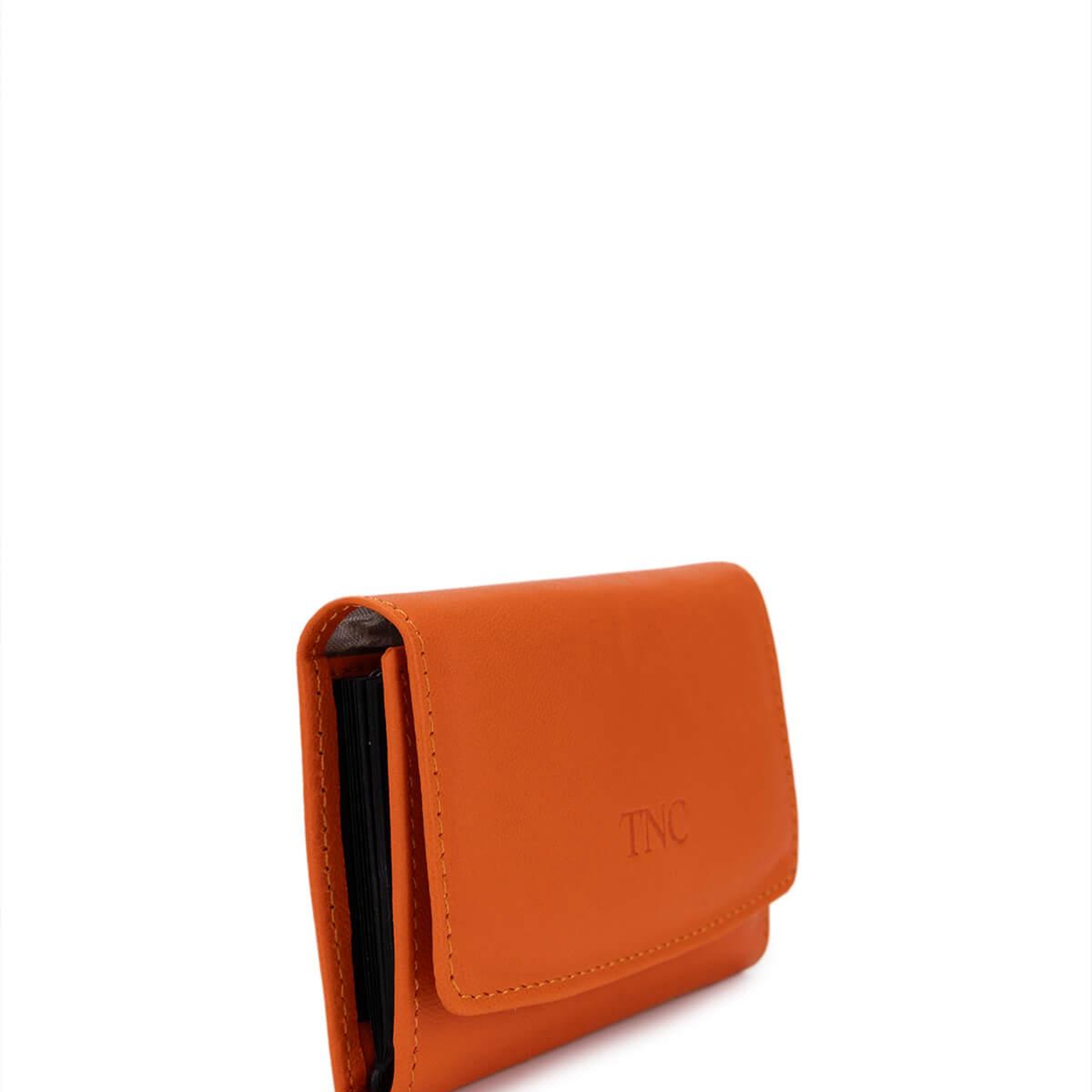 Tamer Tanca Unisex Hakiki Deri Turuncu Kartlık