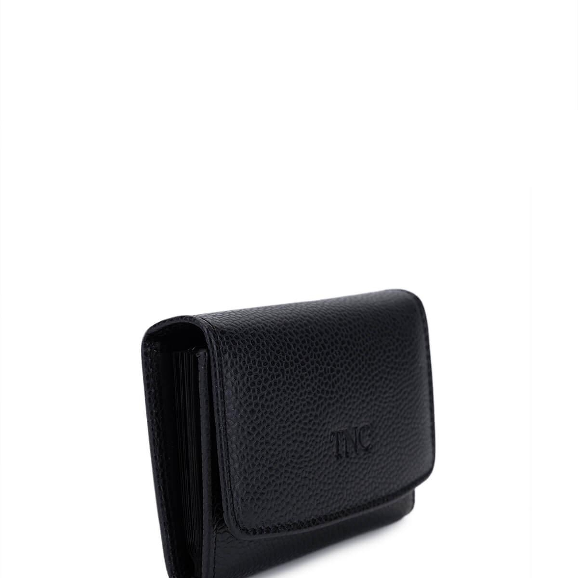 Tamer Tanca Unisex Hakiki Deri Siyah Havyar Kartlık