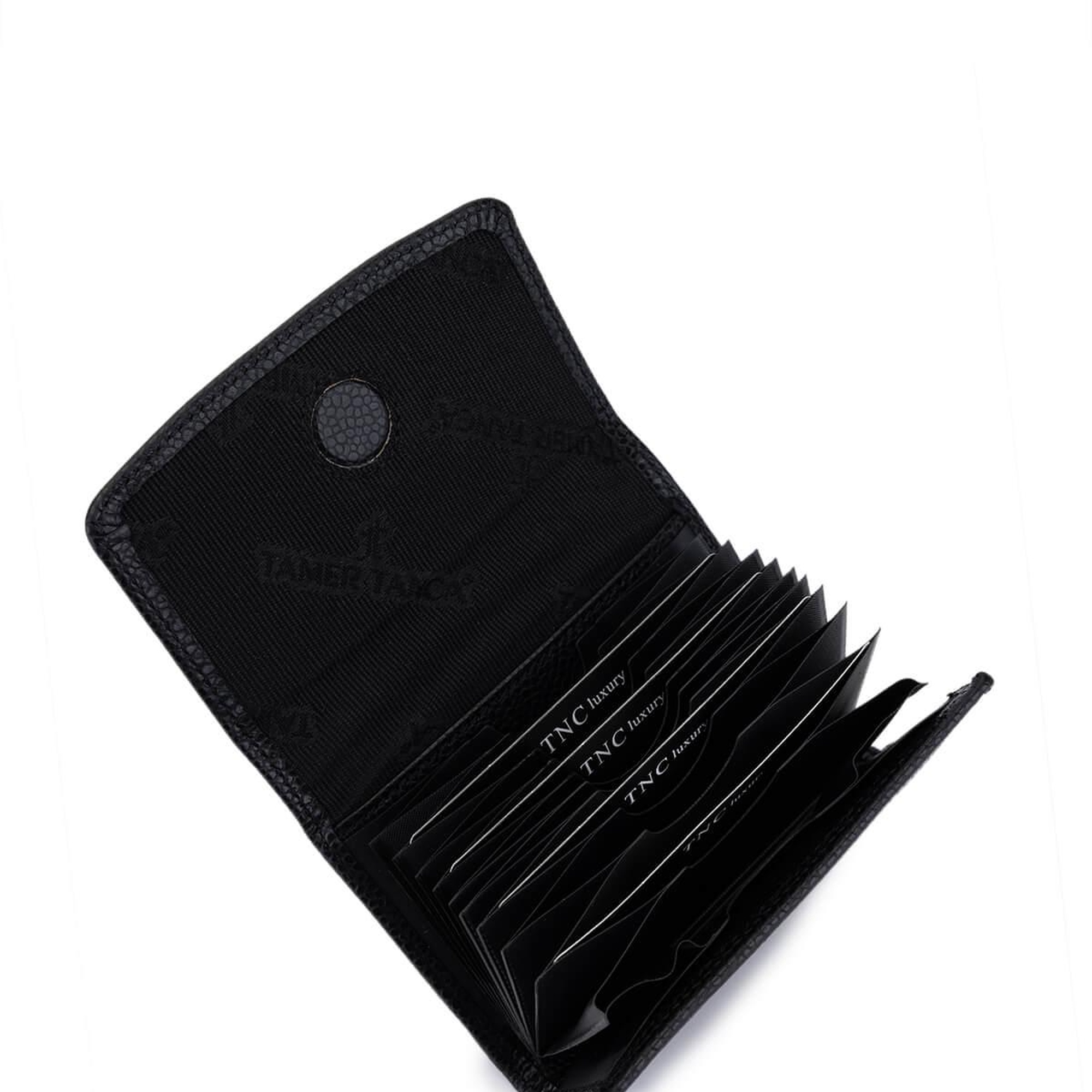 Tamer Tanca Unisex Hakiki Deri Siyah Havyar Kartlık