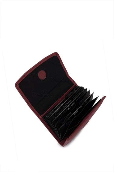  Tamer Tanca Unisex Hakiki Deri Bordo Kartlık