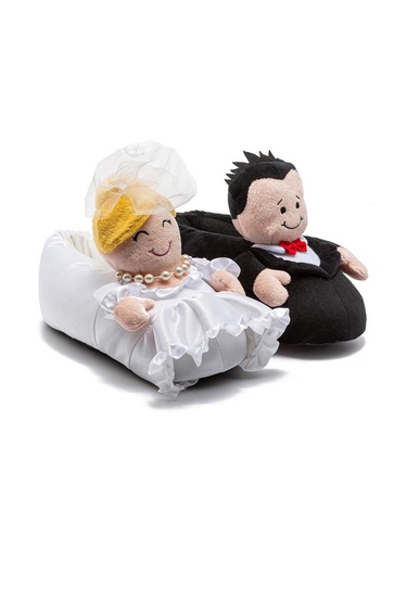  Gelin-Damat Kadın Panduf Siyah-Beyaz 36/41