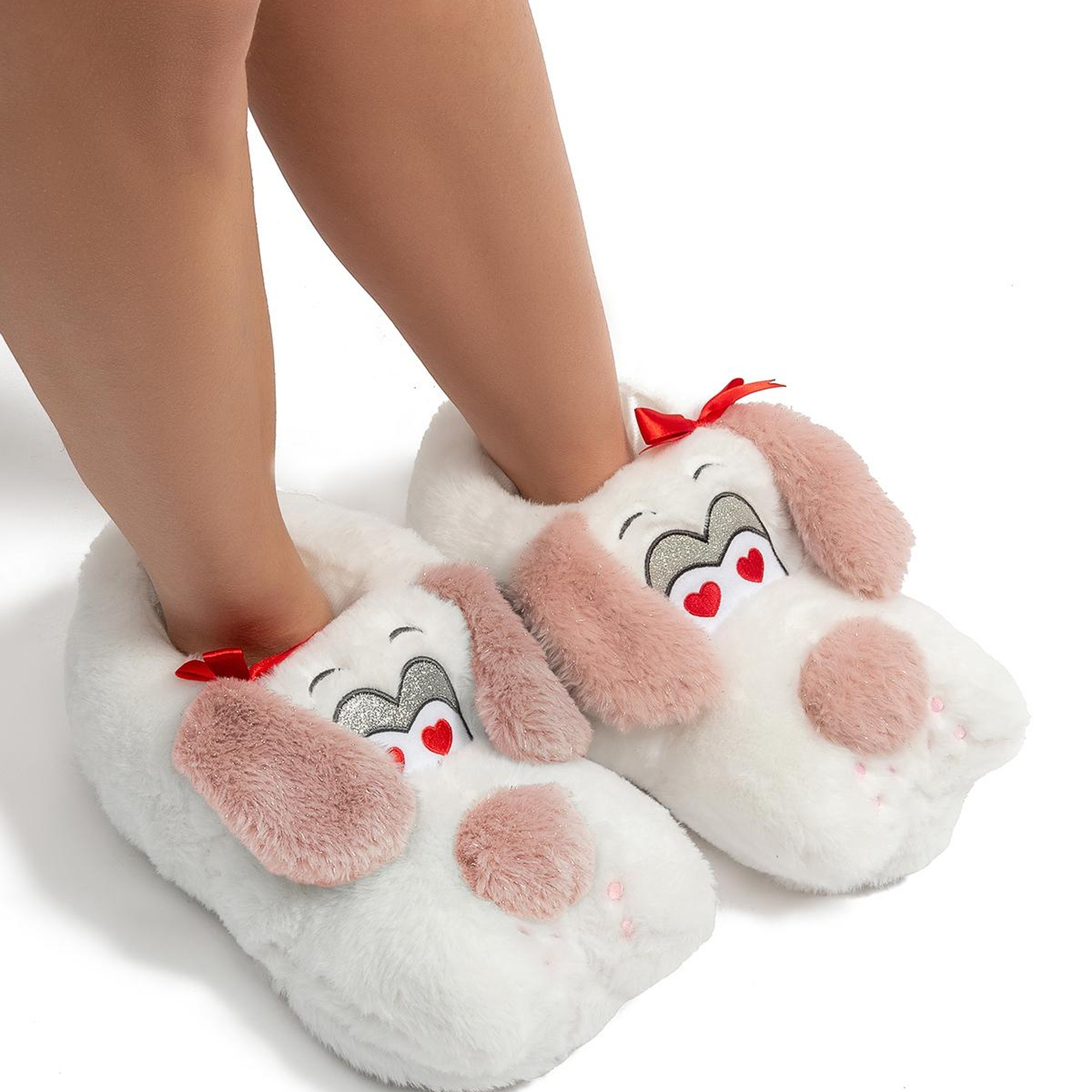 Ani Kadın Hayvanlı Panduf Beyaz-Pembe 36/41