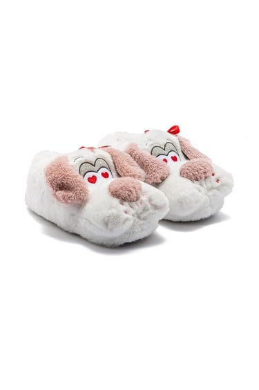  Ani Kadın Hayvanlı Panduf Beyaz-Pembe 36/41