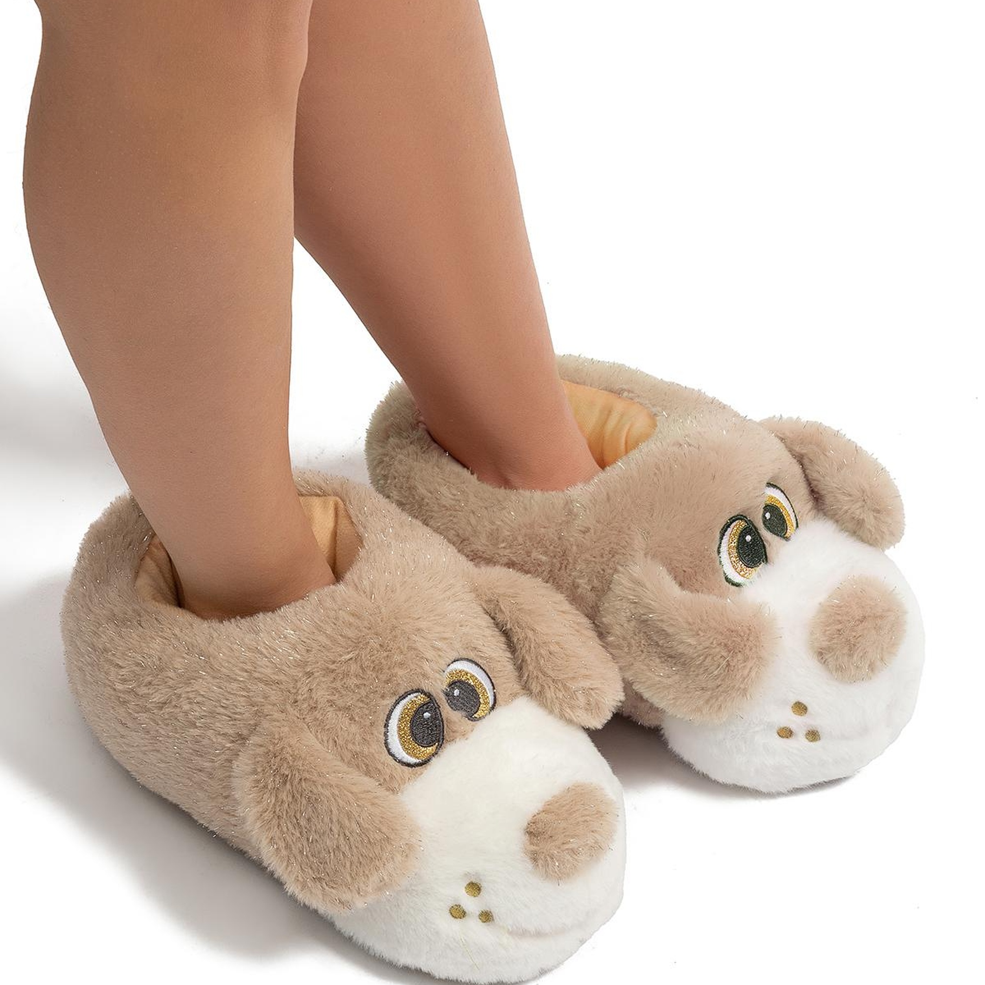 Kopi Kadın, Garson Boy Hayvanlı Panduf Bej 36/41