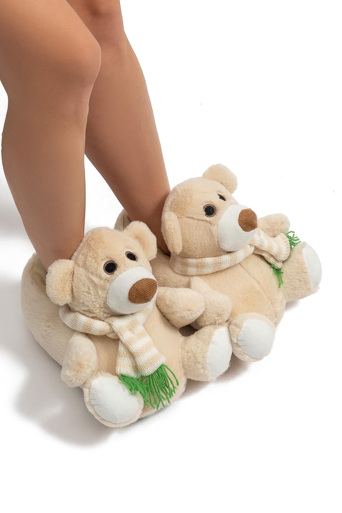  Kutup Kadın Hayvanlı Panduf Bej 36/41