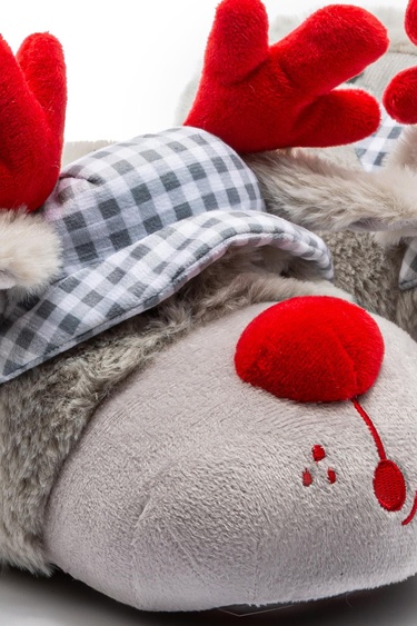  Kep Kadın Hayvanlı Panduf Gri 36/41