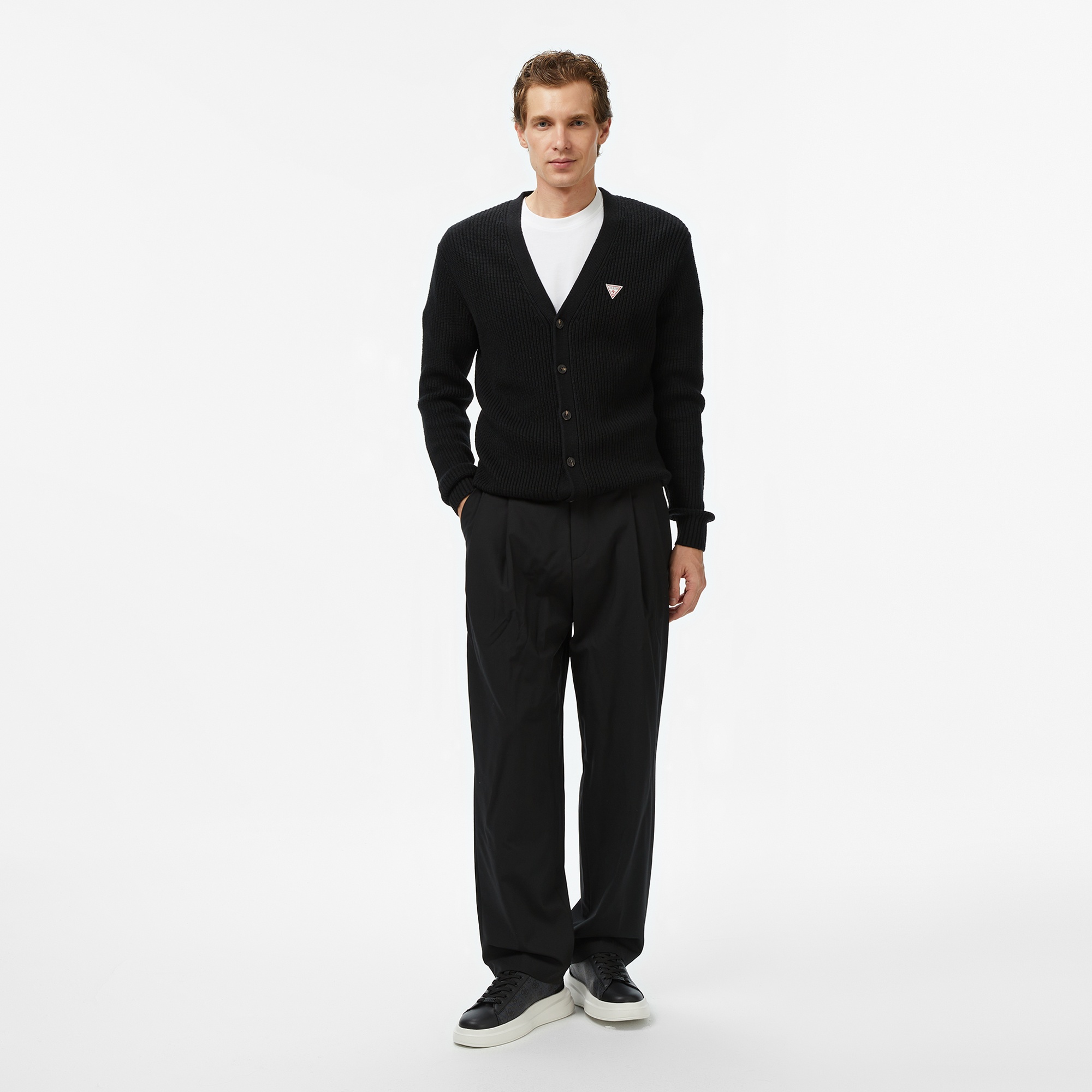 Guess Elba Carryover Logo Erkek Siyah Sneaker