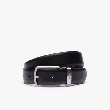  Lacoste Elegance Erkek Deri Siyah Kemer