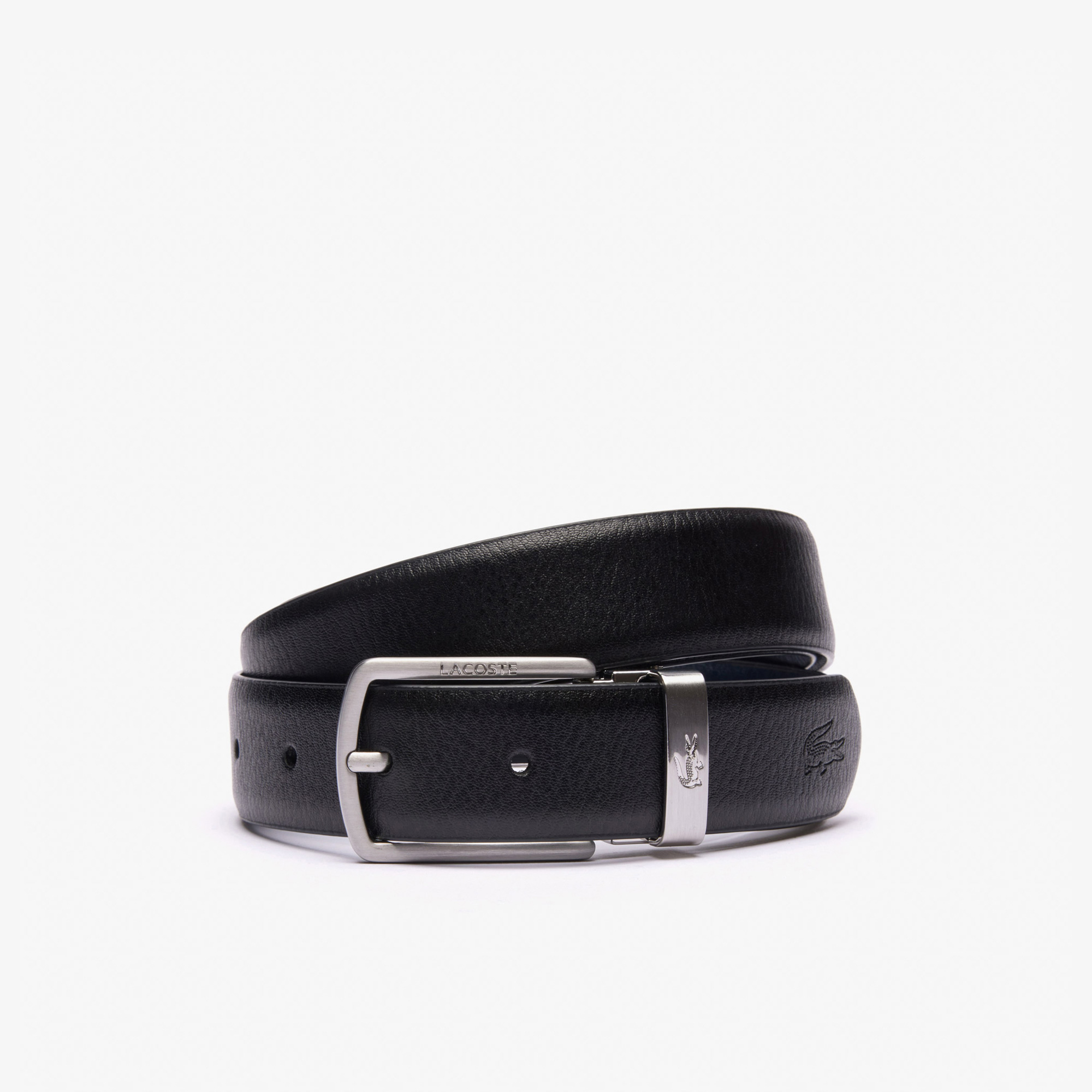  Lacoste Elegance Erkek Deri Siyah Kemer