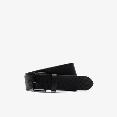  Lacoste Erkek Deri Siyah Kemer