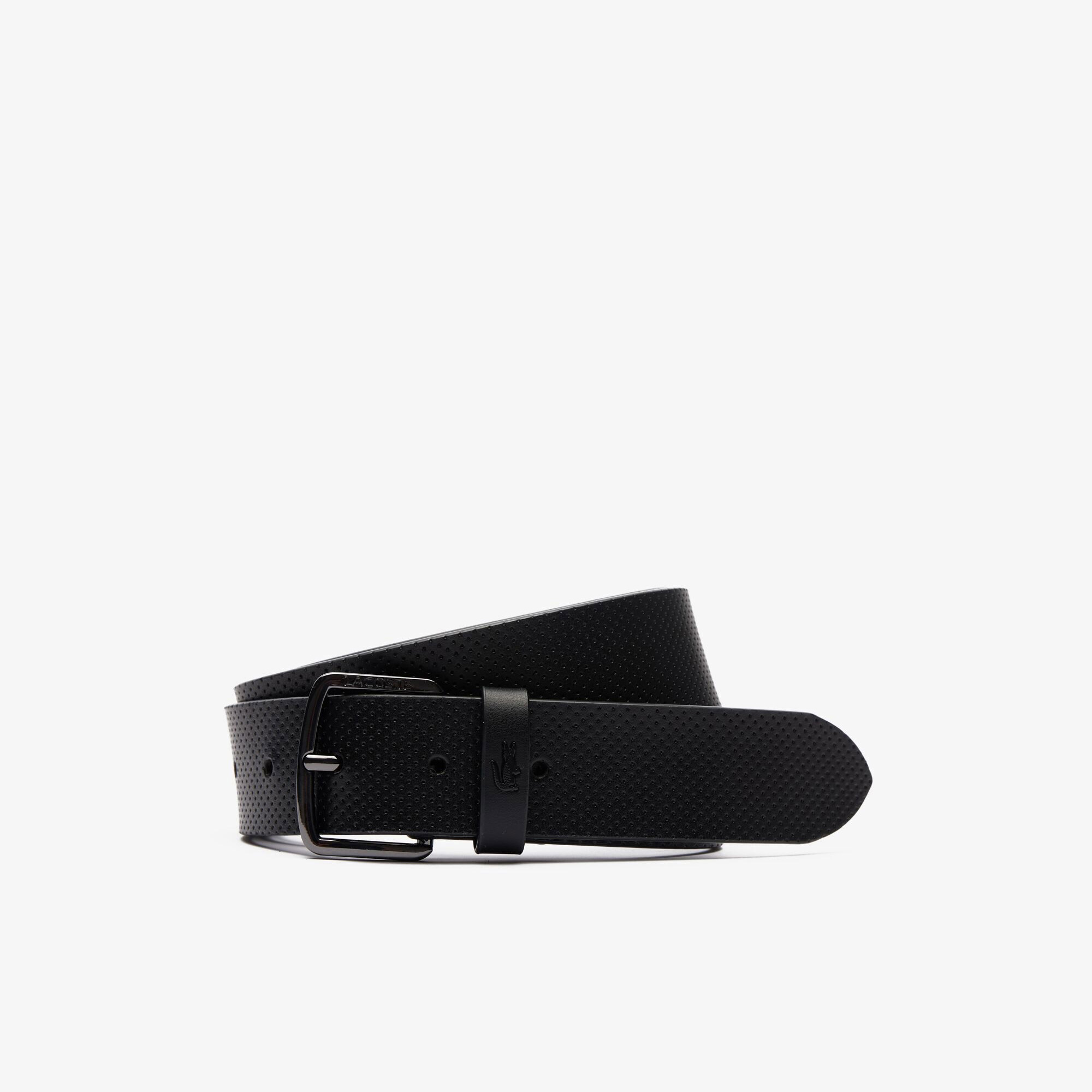  Lacoste Erkek Deri Siyah Kemer