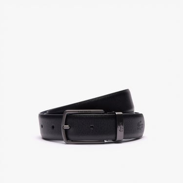  Lacoste Elegance Erkek Deri Siyah Kemer