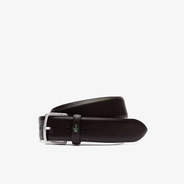  Lacoste Elegance Erkek Deri Kahverengi Kemer