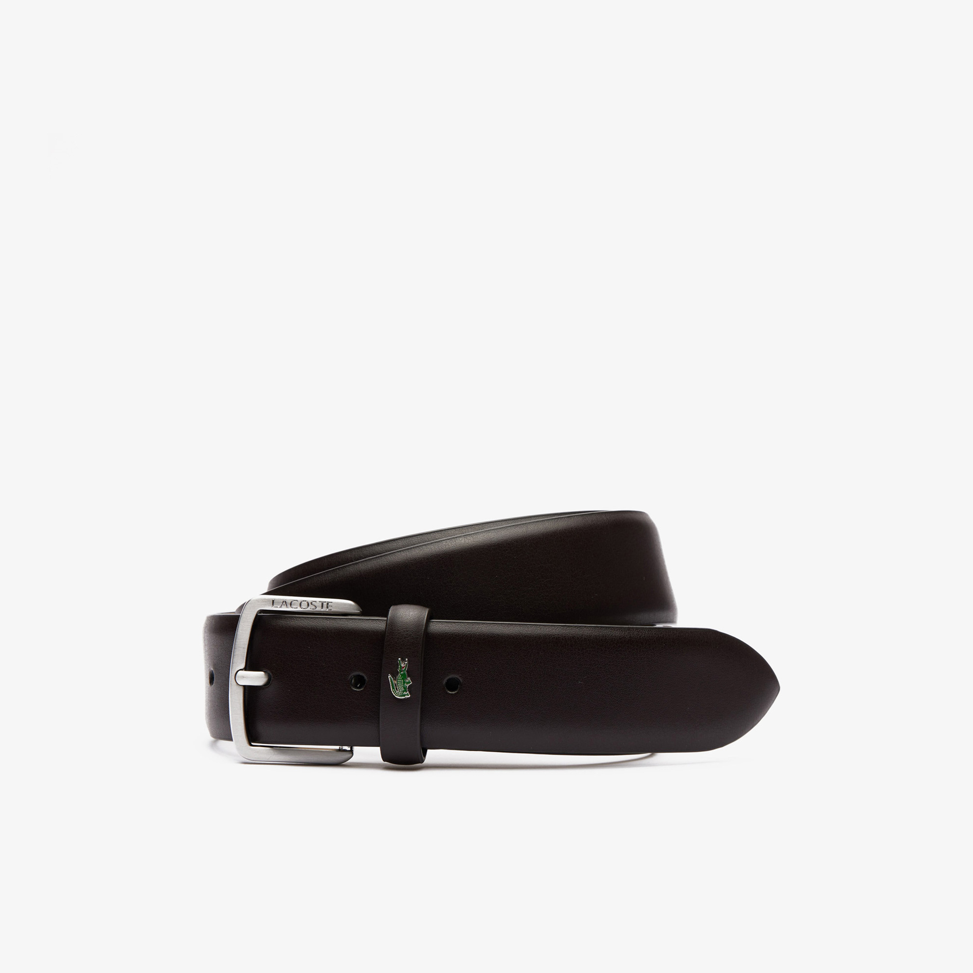  Lacoste Elegance Erkek Deri Kahverengi Kemer