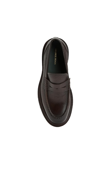  George Hogg Erkek Kahverengi Deri Loafer