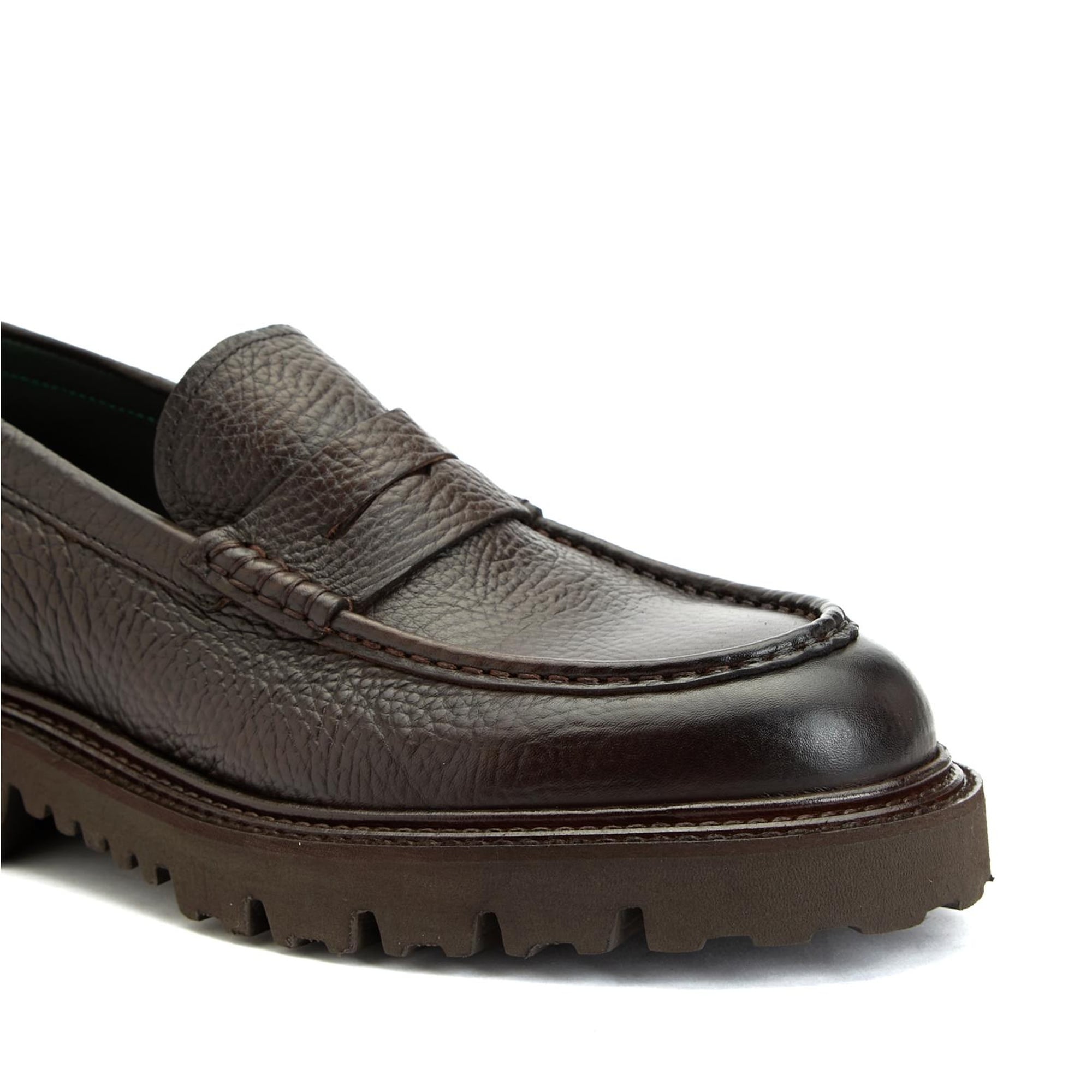 George Hogg Erkek Kahverengi Deri Loafer