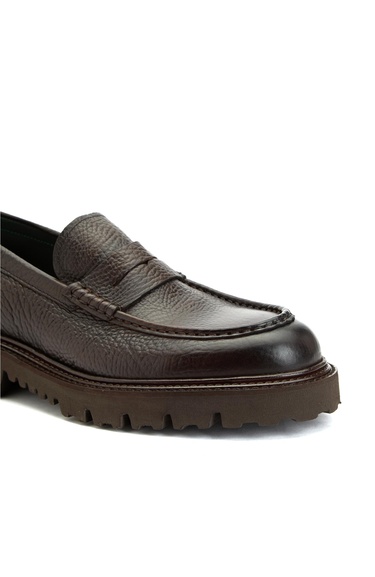  George Hogg Erkek Kahverengi Deri Loafer