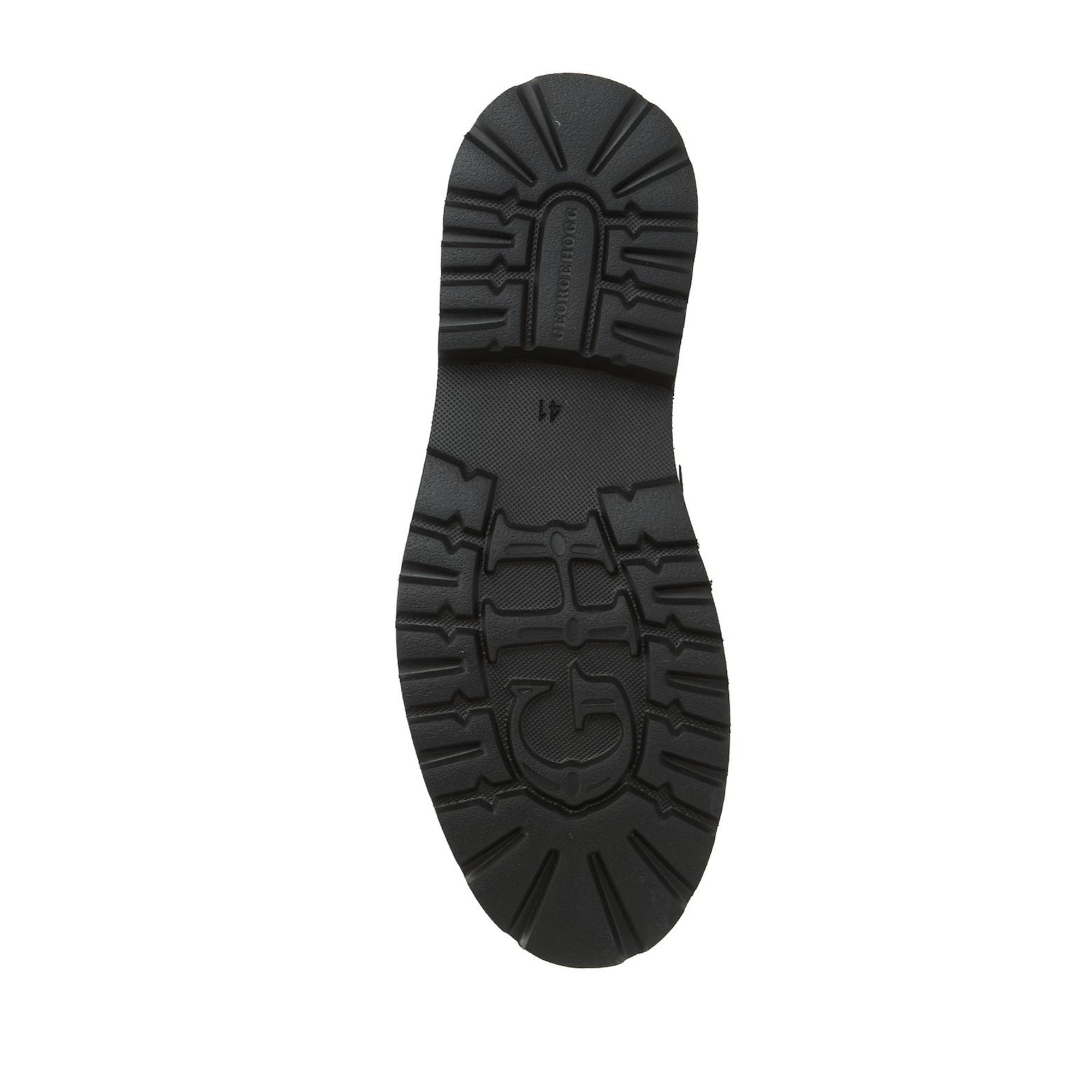 George Hogg Erkek Siyah Kroko Detaylı Deri Loafer