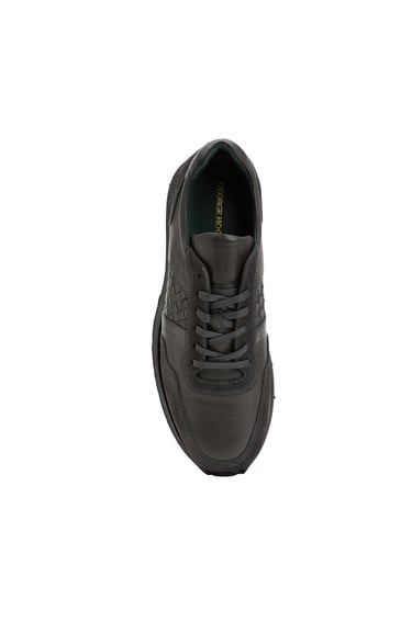  George Hogg Erkek Antrasit Deri Sneaker