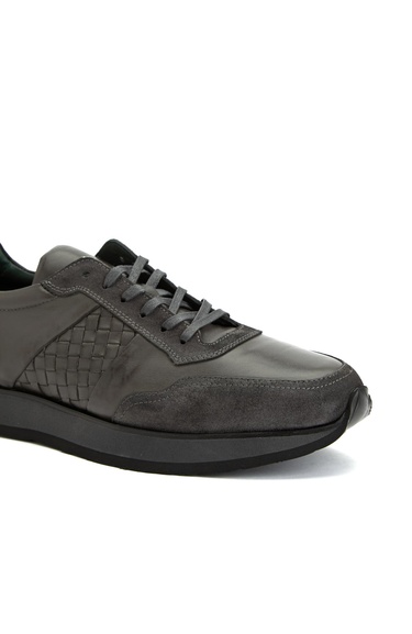  George Hogg Erkek Antrasit Deri Sneaker