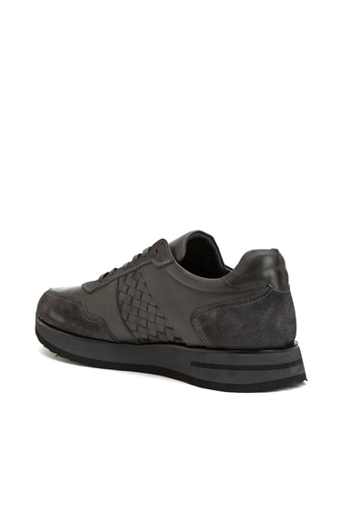  George Hogg Erkek Antrasit Deri Sneaker