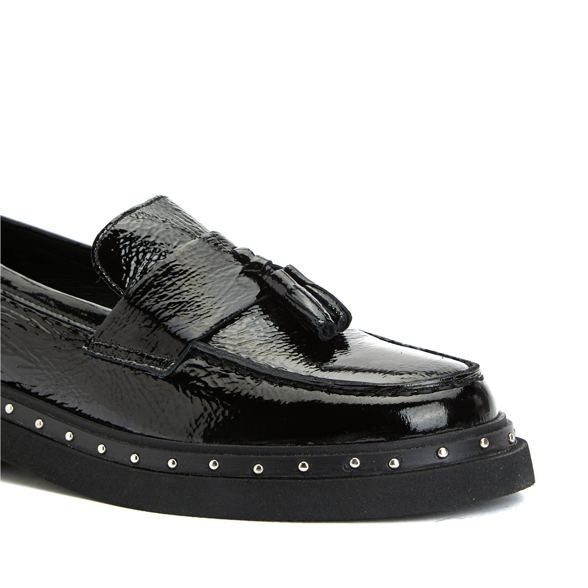 Divarese Kadın Siyah Deri Loafer