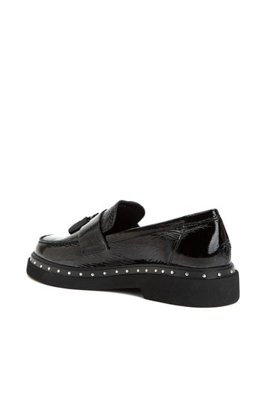  Divarese Kadın Siyah Deri Loafer